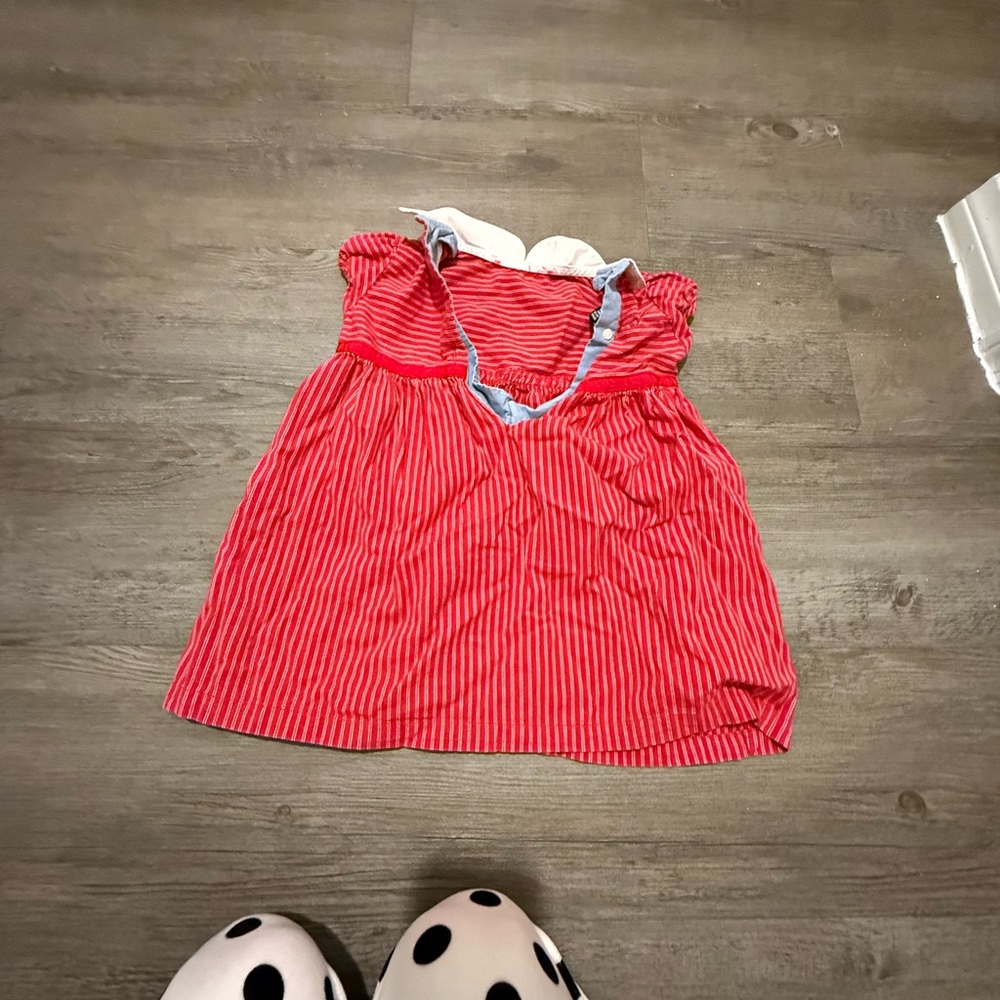 Vintage Tommy Hilfiger Toddler Girls Red Polo Dress - Size 3T - Rare Fish Logo
